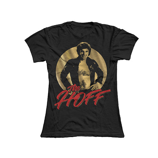 GOLD FOIL THE HOFF BLACK T-SHIRT