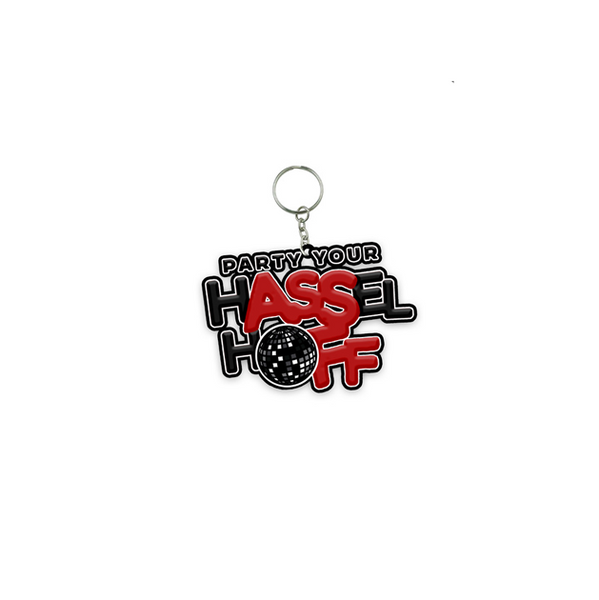 Party Your Hasselhoff Rubber Keyring